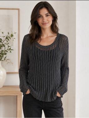 Theory Silk Open Knit Sweater